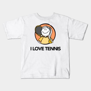 I Love Tennis Kids T-Shirt